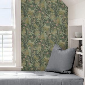 Sage Papillon Flutter Peel and Stick Wallpaper
