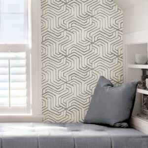 Grey Farrow Peel & Stick Wallpaper