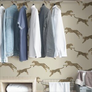 Dune Leaping Cheetah Peel and Stick Wallpaper