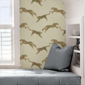 Dune Leaping Cheetah Peel and Stick Wallpaper
