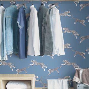 Cloud Nine Leaping Cheetah Peel and Stick Wallpaper