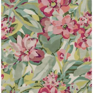 Wine Belles Fleurs Peel and Stick Wallpaper