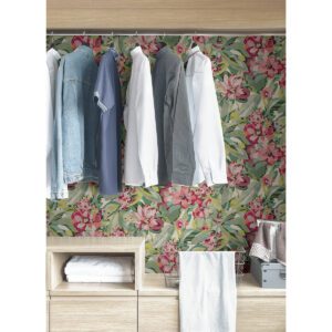 Wine Belles Fleurs Peel and Stick Wallpaper