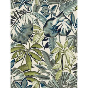 Slate Feuilles Peel and Stick Wallpaper