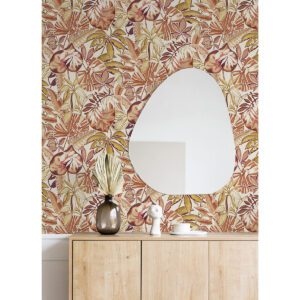 Amber Feuilles Peel and Stick Wallpaper