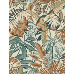 Spice Feuilles Peel and Stick Wallpaper