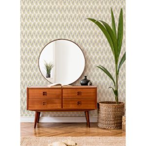 Yellow Falkirk Geometric Geometric Peel and Stick Wallpaper