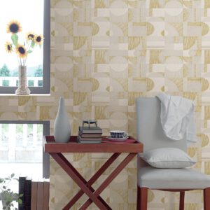 Gold Margo Geometric Peel & Stick Wallpaper