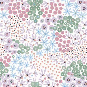 Floral Bunch Multi Cool Peel and Stick Wallpaper