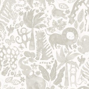 Sweet Safari Taupe Peel and Stick Wallpaper