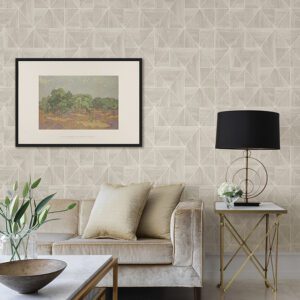 Taupe Lazlo Peel and Stick Wallpaper