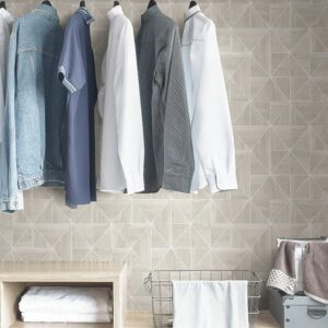Taupe Lazlo Peel and Stick Wallpaper