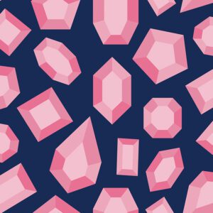 Lele Gems Navy Peel and Stick Wallpaper
