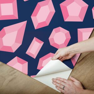 Lele Gems Navy Peel and Stick Wallpaper