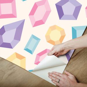 LeLe Gems Ivory Peel and Stick Wallpaper