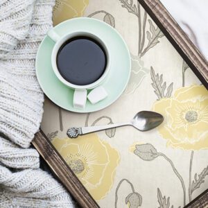 Aqua Poppy Field Peel and Stick Wallpaper