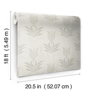 Grey Parrot Tulip Peel and Stick Wallpaper