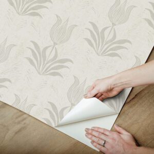 Grey Parrot Tulip Peel and Stick Wallpaper