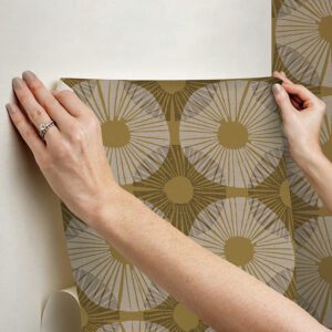 Mustard Superbloom Peel and Stick Wallpaper
