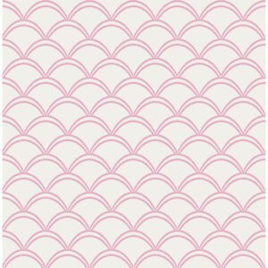 Pink Deco Wave Peel and Stick Wallpaper