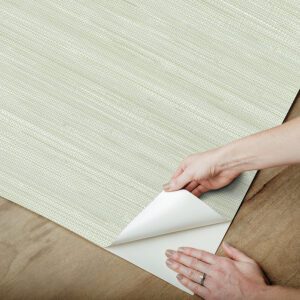 Cucumber Classic Faux Grasscloth Peel and Stick Wallpaper