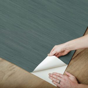 Peacock Classic Faux Grasscloth Peel and Stick Wallpaper