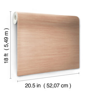Apricot Classic Faux Grasscloth Peel and Stick Wallpaper
