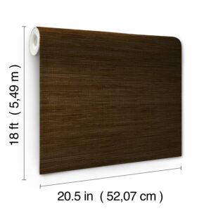 Chocolate Classic Faux Grasscloth Peel and Stick Wallpaper
