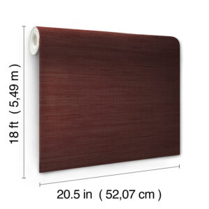 Aubergine Classic Faux Grasscloth Peel and Stick Wallpaper