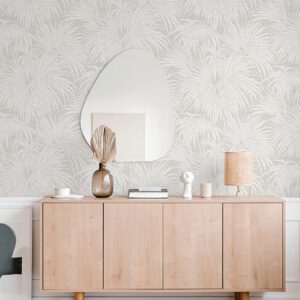 Neutral Cassava Palm Peel and Stick Wallpaper