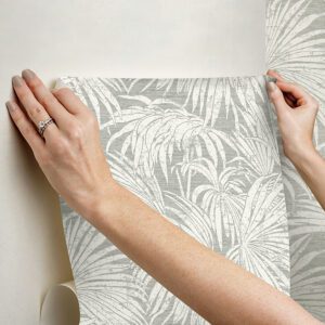 Neutral Cassava Palm Peel and Stick Wallpaper