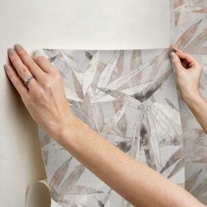 Neutral Bali Bamboo Peel and Stick Wallpaper
