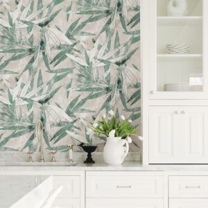 Jade Bali Bamboo Peel and Stick Wallpaper