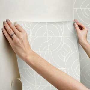 Grey Batik Blok Peel and Stick Wallpaper