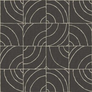 Charcoal Batik Blok Peel and Stick Wallpaper