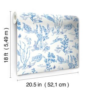 Azure Garparilla Peel and Stick Wallpaper