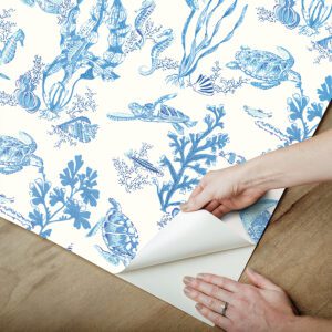 Azure Garparilla Peel and Stick Wallpaper
