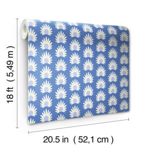 Azure Fleur Peel and Stick Wallpaper