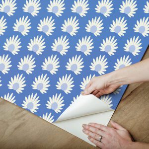Azure Fleur Peel and Stick Wallpaper