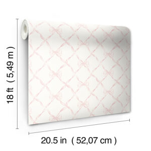 Pink Jam Baby Bow Peel and Stick Wallpaper
