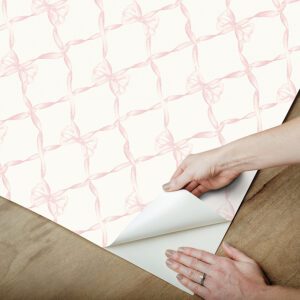 Pink Jam Baby Bow Peel and Stick Wallpaper