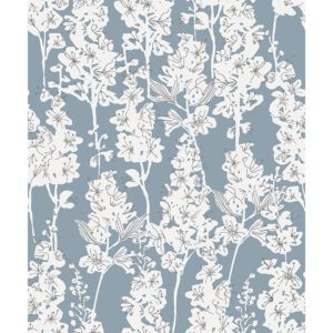 Blue Larkspur Peel and Stick Wallpaper