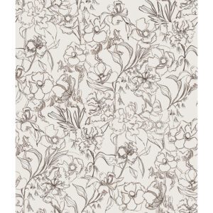 Brown May Bloom Peel and Stick Wallpaper