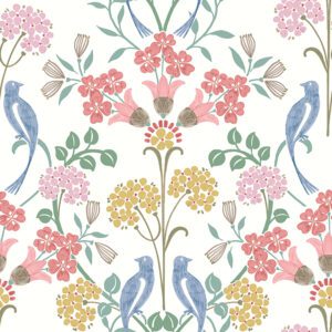 Pink Meadow Song Peel and Stick Wallpaper
