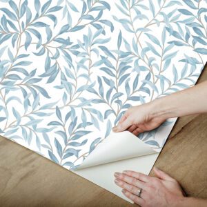 Cloud Blue Terrace Vines Peel and Stick Wallpaper