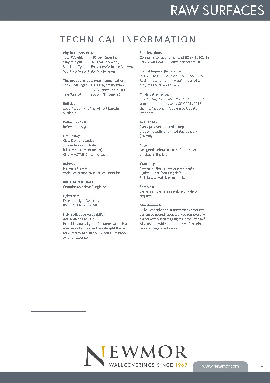 Raw Surface spec sheet<br/>( pdf )