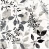 0037580 gossamer black botanical wallpaper