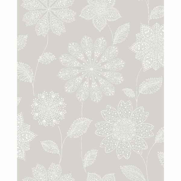 0037598 panache taupe floral wallpaper