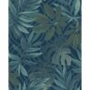 0037718 nocturnum blue leaf wallpaper