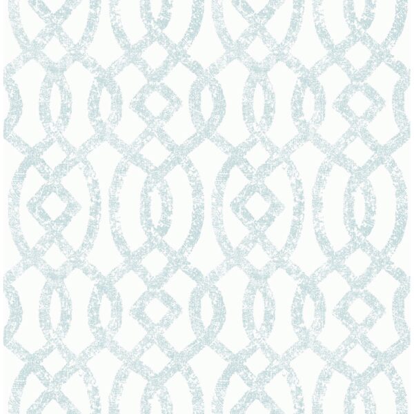 0037889 ethereal sky blue trellis wallpaper
